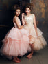 Petite Adele Big Girls Blush 3D Applique Alluring Junior Bridesmaid Dress 8-12 - SophiasStyle.com