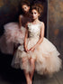 Petite Adele Big Girls Rose Gold Tiered Alluring Junior Bridesmaid Dress 8-12 - SophiasStyle.com