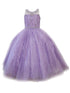 Petite Adele Big Girls Lilac Jewel Illusion Neckline Pageant Dress 8-16 - SophiasStyle.com