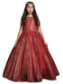 Petite Adele Little Girls Red Jewel Illusion Neckline Pageant Dress 2-6 - SophiasStyle.com