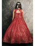Petite Adele Big Girls Red Jewel Illusion Neckline Pageant Dress 8-16 - SophiasStyle.com