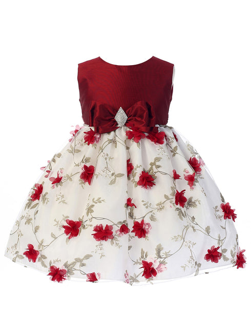 Just Kids Girls Multi Color Floral Print Easter Flower Girl Dress 2T-14 - SophiasStyle.com