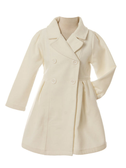 Crayon Kids Girls Long Sleeve Button Up Winter Dress Coat 2T-16 - SophiasStyle.com