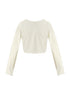 Crayon Kids Big Girls Ivory Long Sleeve Button Velvet Bolero Sweater 8-14 - SophiasStyle.com