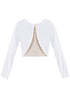 Just Kids Little Girls White Long Sleeve Button Velvet Bolero Sweater 2T-6 - SophiasStyle.com