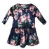 Petite Adele Girls Purple Floral Print Velvet Long Sleeve Christmas Dress 2T-8 - SophiasStyle.com