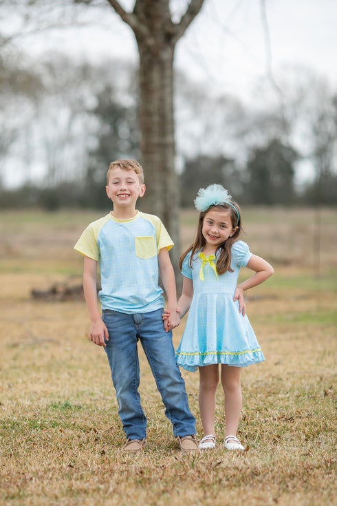 powder-blue-plaid-twirl-dress-just-for-littles®️ - Sophia's Style -6