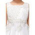 Little Girls White Pearl Bead Coiled Lace Satin Tulle Flower Girl Dress 4-6 - SophiasStyle.com