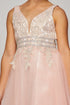 Girls Champagne Dazzling Rhinestone Lace Soft Tulle Pageant Dress 2-16 - SophiasStyle.com