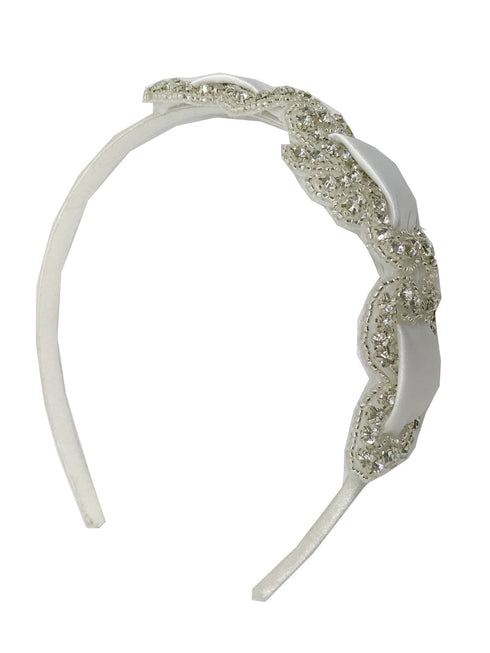 Petite Adele Girls Multi Glitter Rhinestone Satin Stylish Headband One Size - SophiasStyle.com