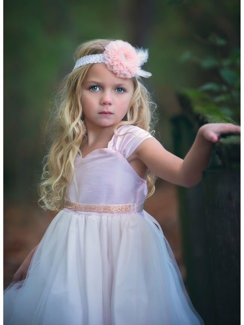 Petite Adele Girls Multi Mesh Feather Sparkle Stylish Headband One Size - SophiasStyle.com