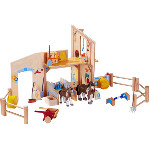 little-friends-happy-horse-riding-stable-HABA USA-Sophia's Style-Little Friend Buildings-1