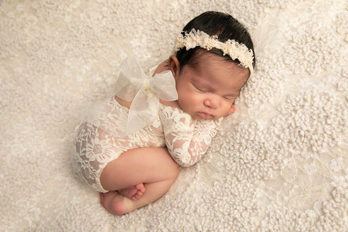 Couture Newborn Photography Photo Outfit Newborn Lace Leotard - SophiasStyle.com