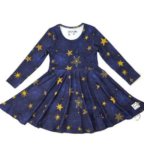 starry-night-twirl-dress-just-for-littles®️ - Sophia's Style -3