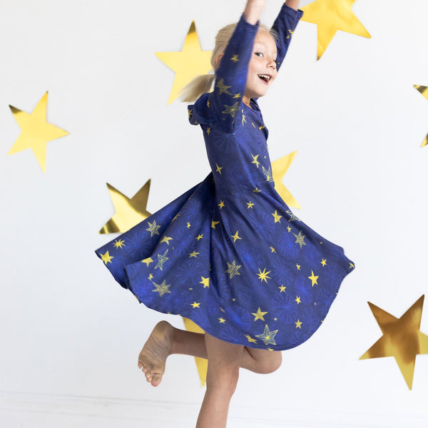 starry-night-twirl-dress-just-for-littles®️ - Sophia's Style Dress-1