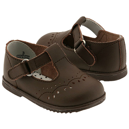 Baby Toddler Girls Brown Eyelet Design Mary Jane Trendy Shoes Size 1-7 - SophiasStyle.com