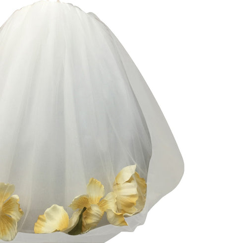 Petite Adele Little Girls Ivory Champagne Floating Petals Flower Girl Dress 2T-6 - SophiasStyle.com