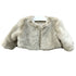 Petite Adele Little Girls Champagne Soft Faux Fur Lined Long Sleeve Jacket 2-6 - SophiasStyle.com