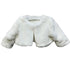 Petite Adele Little Girls Ivory Soft Faux Fur Lined Long Sleeve Jacket 2-6 - SophiasStyle.com