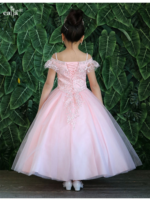 Girls Multi Colors Off-Shoulder Sparkle Ball Gown Dress 3-16 - SophiasStyle.com