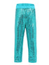 Girls Turquoise Sequin Sports Casual Legging Pants 9M-8 - SophiasStyle.com