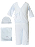 Baby Boys Bamboo 4pc Hat Top Pants Blanket Layette Set 3M-6M - SophiasStyle.com
