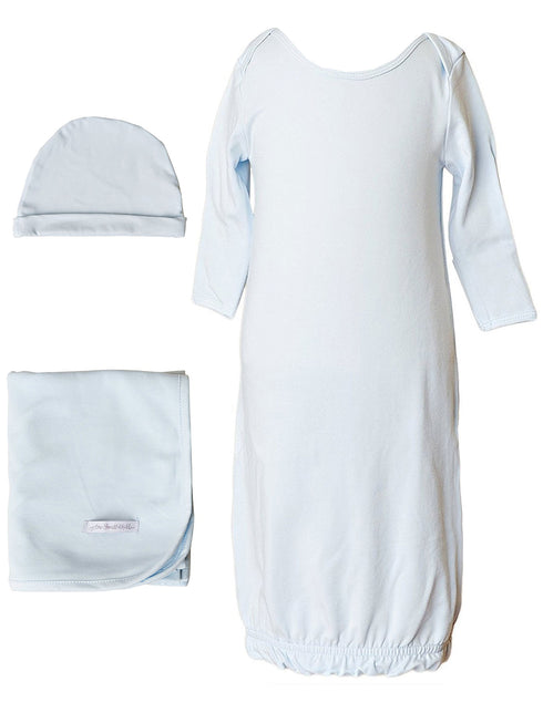 Baby Boys Bamboo 3pc Gown Hat Blanket Layette Set 3M-6M - SophiasStyle.com