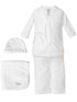 Baby Boys Bamboo 4pc Hat Top Pants Blanket Layette Set 3M-6M - SophiasStyle.com