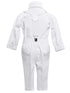 Baby Boys White 4pc Romper Pants Bow Tie Suspenders Christening Outfit NB-24M - SophiasStyle.com