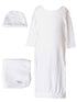 Baby Boys Bamboo 3pc Gown Hat Blanket Layette Set 3M-6M - SophiasStyle.com