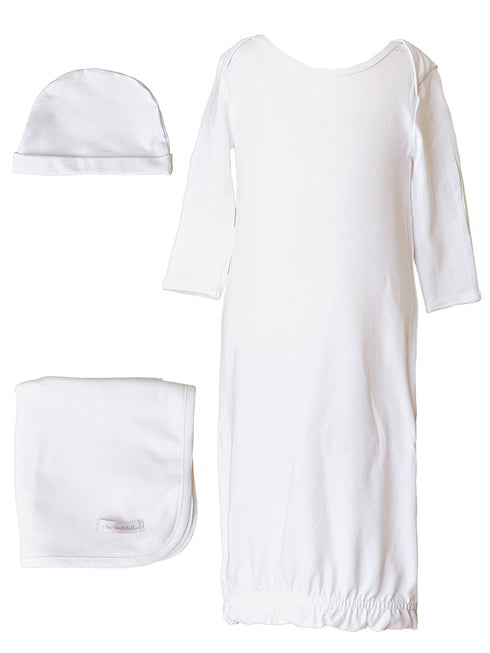 Baby Boys Bamboo 3pc Gown Hat Blanket Layette Set 3M-6M - SophiasStyle.com