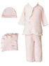 Baby Girls Bamboo 4pc Hat Top Pants Blanket Layette Set 3M-6M - SophiasStyle.com
