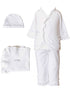 Baby Girls Bamboo 4pc Hat Top Pants Blanket Layette Set 3M-6M - SophiasStyle.com