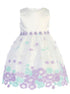 Swea Pea & Lilli Baby Girls Ivory Lilac Satin Tulle Flower Girl Dress 3-24M - SophiasStyle.com