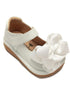 Mooshu Trainers Girls White Bow Squeaky Mary Jane Shoes 3 Baby-9 Toddler - SophiasStyle.com