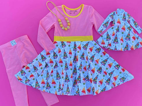 christmas-tree-twirl-dress-just-for-littles®️ - Sophia's Style -2