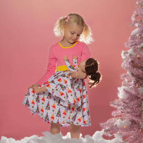 christmas-tree-twirl-dress-just-for-littles®️ - Sophia's Style Dress-1