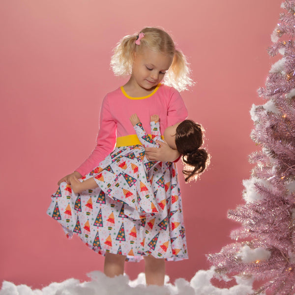 christmas-tree-twirl-dress-just-for-littles®️ - Sophia's Style Dress-1