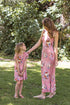 Petite Adele Women Pink Flower Printed Sleeveless Summer Dresses S-L - SophiasStyle.com