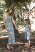 Petite Adele Women Blue Flower Printed Sleeveless Summer Dresses S-L - SophiasStyle.com