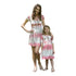 Petite Adele Little Girls Mauve Short Sleeves Tie-Dye Summer Dresses 2T-8 - SophiasStyle.com