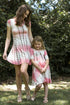 Petite Adele Little Girls Mauve Short Sleeves Tie-Dye Summer Dresses 2T-8 - SophiasStyle.com