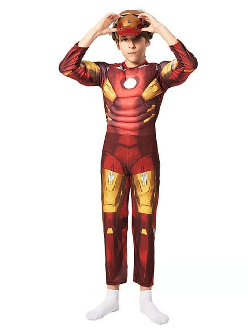 Big Kids Unisex Gold The Avengers Iron Man Muscle Halloween Costume 3-8 - SophiasStyle.com