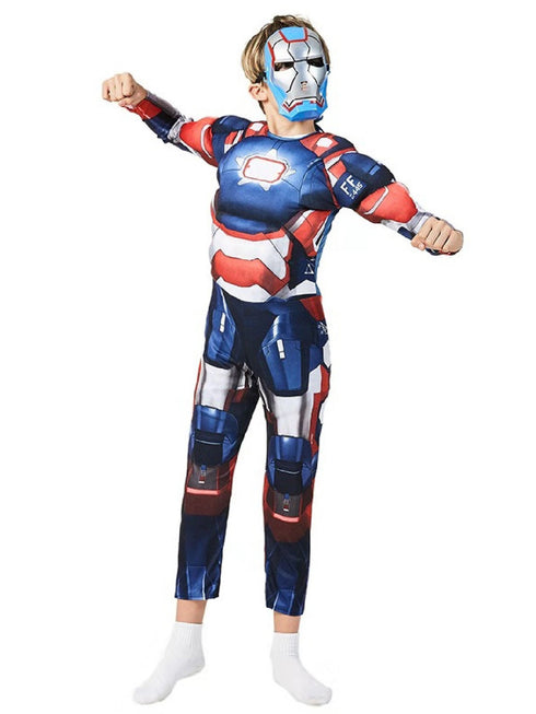 Big Kids Unisex Blue Iron Patriot Muscle Halloween Costume 3-8 - SophiasStyle.com