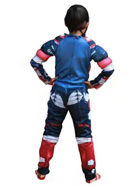 Big Kids Unisex Blue Iron Patriot Muscle Halloween Costume 3-8 - SophiasStyle.com