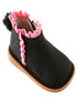 Mooshu Trainers Girls Black Sparkly Remi Squeaker Boots 5-9 Toddler - SophiasStyle.com