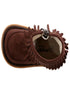 Mooshu Trainers Girls Chocolate Suede Squeaky Piper Fringe Boots 5-9 Toddler - SophiasStyle.com