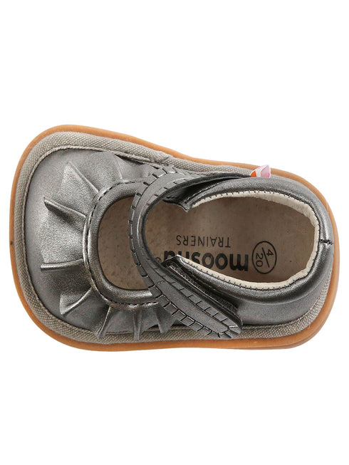Mooshu Trainers Girls Multi Color Molly Ruffle Shiny Mary Janes 3 Baby-9 Toddler - SophiasStyle.com