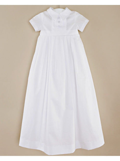 Little Things Mean A Lot Baby Boys White Caleb Christening Gown Newborn-24M - SophiasStyle.com