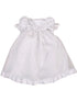 Little Things Mean A Lot Baby Girls White Clarice Christening Gown 3-24M - SophiasStyle.com